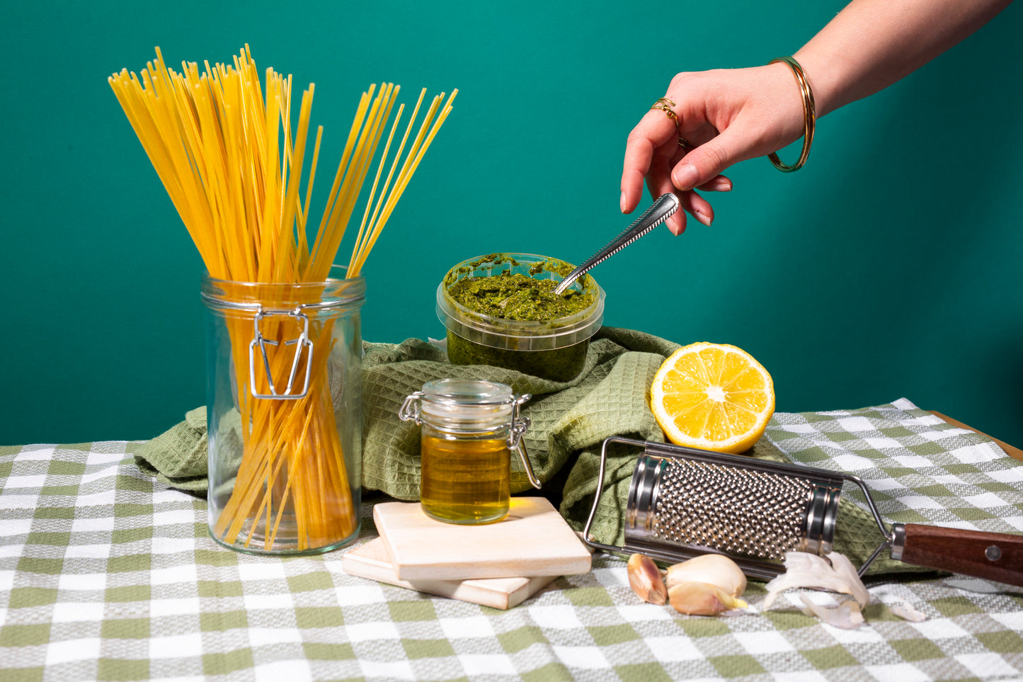Broccoli Microgreen, Basil and Cashew Pesto