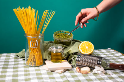 Broccoli Microgreen, Basil and Cashew Pesto